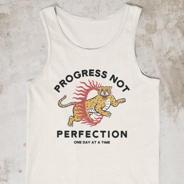 Progress Not Perfection Recovery Tank Top, AA Shirt, NA Shirt, AA Tank, Recovering Addict, Sober, Sobriety, Men's Recovery, Women's Recovery