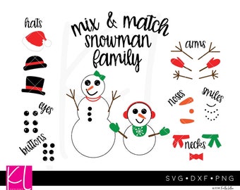 Download Snowman Family Svg Etsy