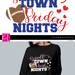 Small Town Friday Nights svg cut file for Football Moms | Etsy
