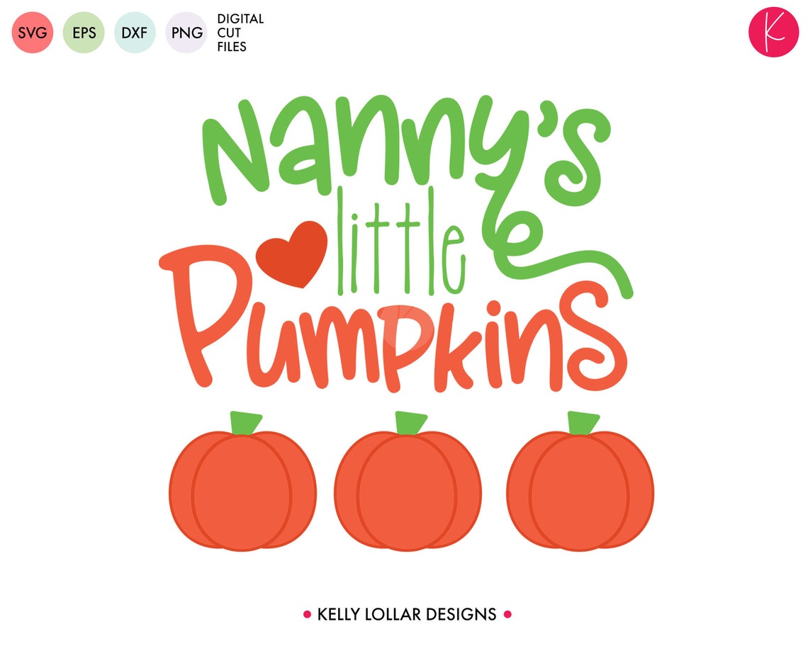 Grandma Pumpkin Patch SVG Cut File with Customizable Little | Etsy