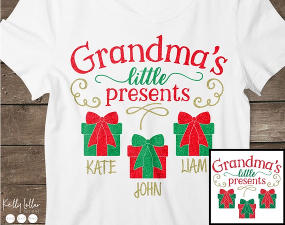 Download Grandma S Little Presents Christmas Svg Cut File With Gift Etsy