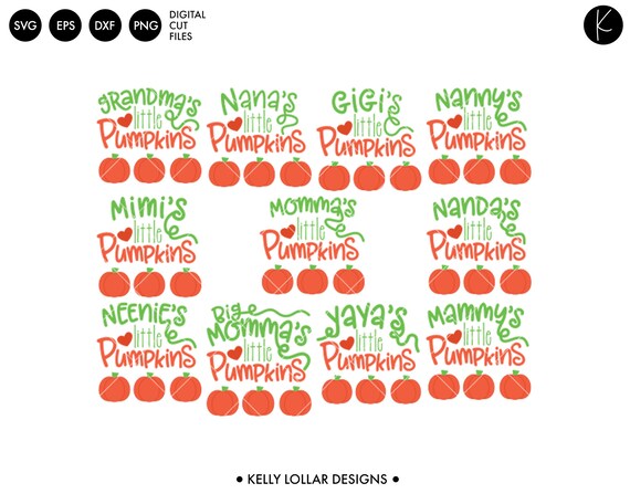 Download Grandma Pumpkin Patch Svg Cut File With Customizable Little Etsy