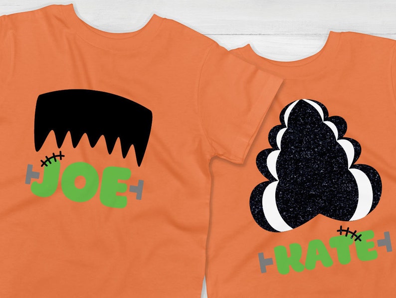 Matching Frankenstein and Bride of Frankenstein SVG Cut Files | Etsy