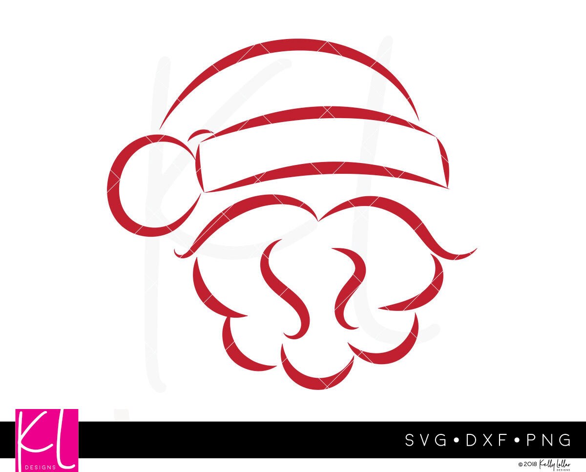 Download Swirly Santa Claus SVG Cut File Set in 1 or 2 Colors for ...