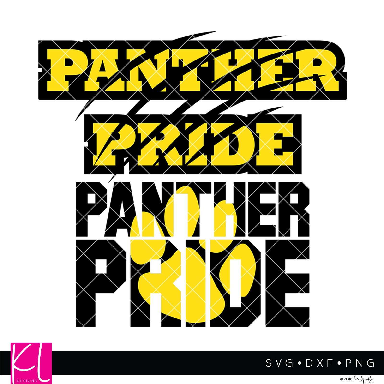 Panther Pride SVG Cut File Set with Paw Print and Claw Swipe Etsy