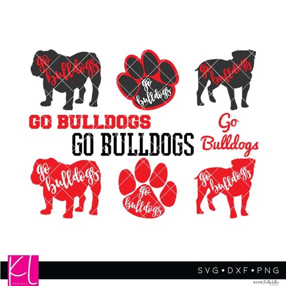 Bulldogs SVG Cut File Pack with 9 Bulldog Designs for High | Etsy