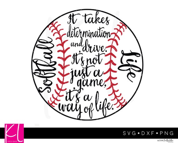 Download Softball Life Svg Cut File With Original Quote For Softball Etsy