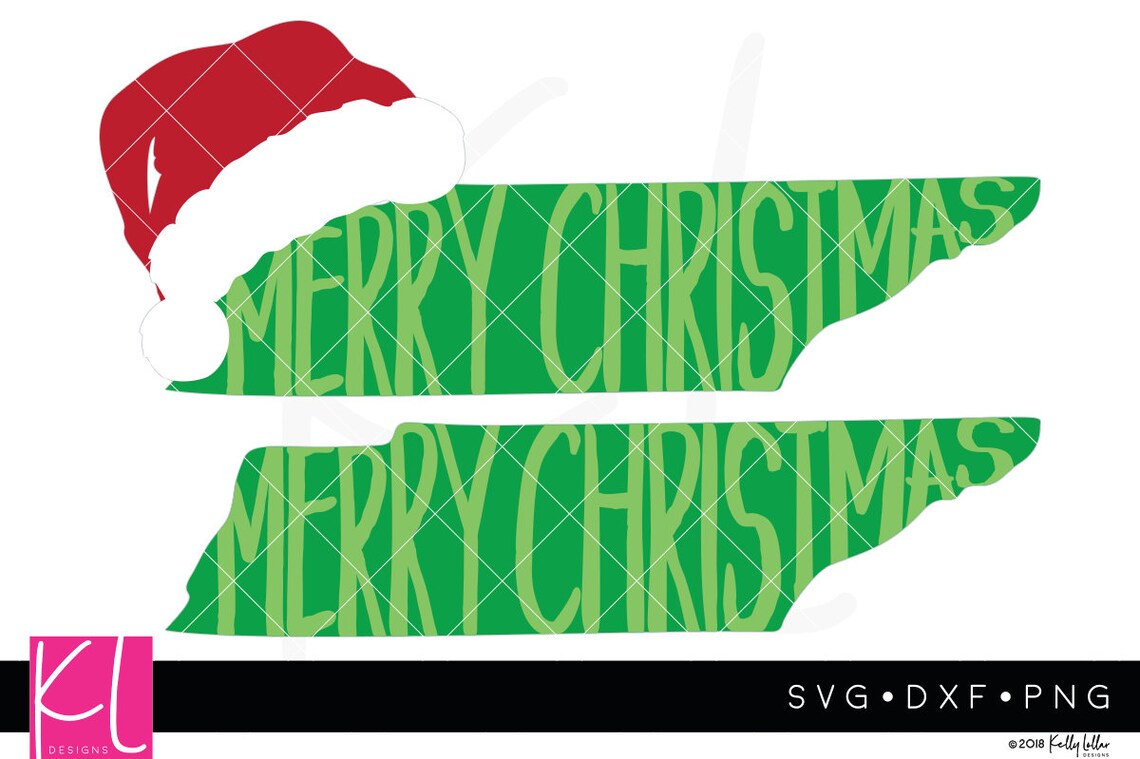 Merry Christmas Tennessee svg cut files with Hat Options 4 | Etsy