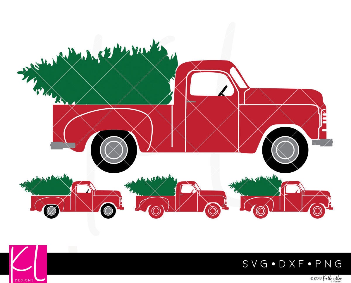 Vintage Little Red Truck SVG Cut Files Specialized for ...