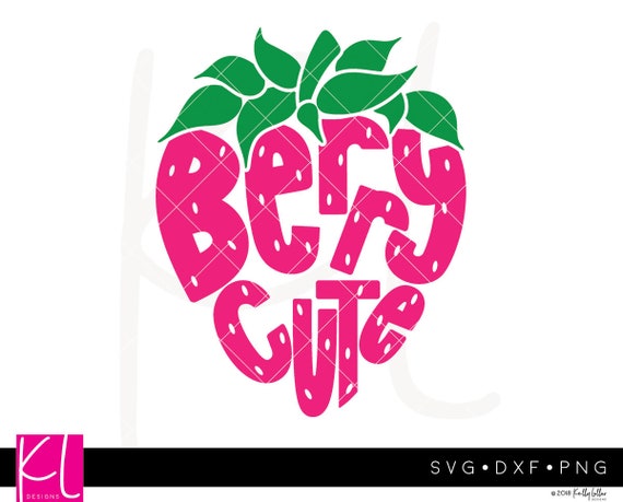 Download Hand Lettered Berry Cute Strawberry svg cut file | Etsy
