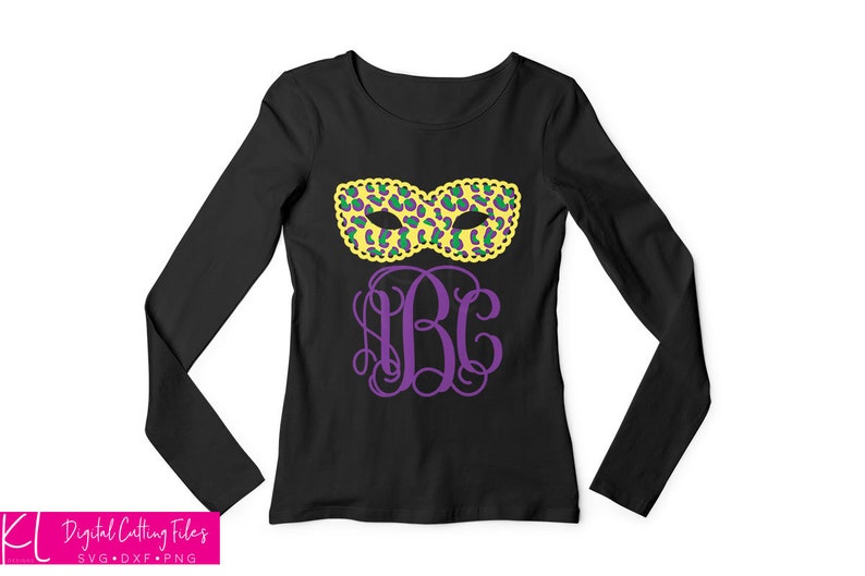 Download Set of 3 Leopard Print Mardi Gras Mask Monogram SVG Cut Files | Etsy