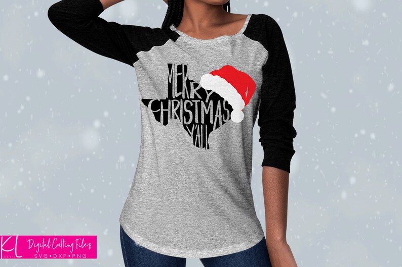 Download Merry Christmas Y'all Texas svg cut files with Hat Options ...