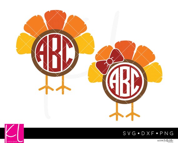 Download Turkey Monogram svg Thanksgiving Monogram svg Turkey svg