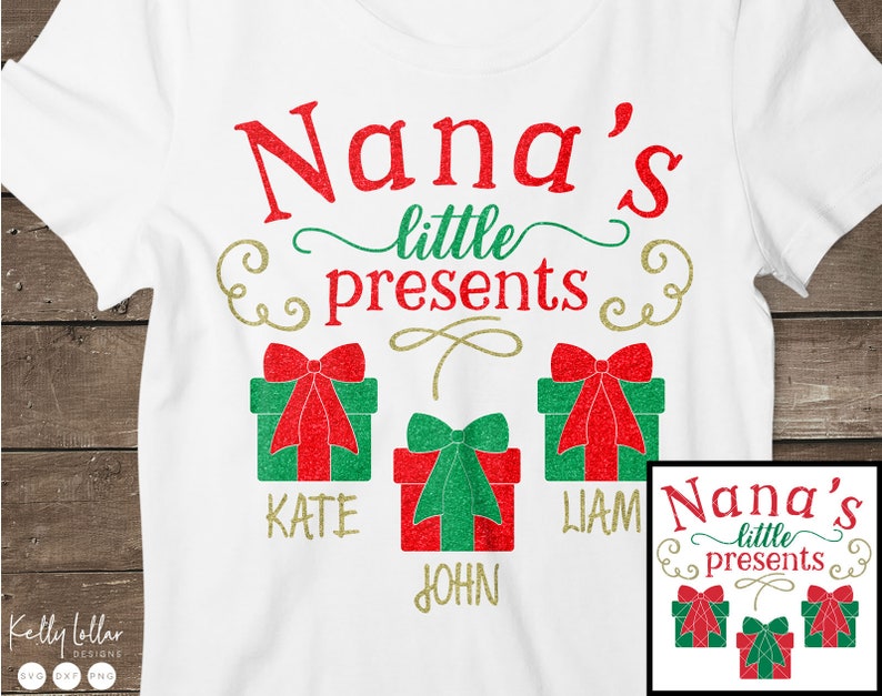 Download Nana's Little Presents Christmas SVG Cut File with Gift | Etsy