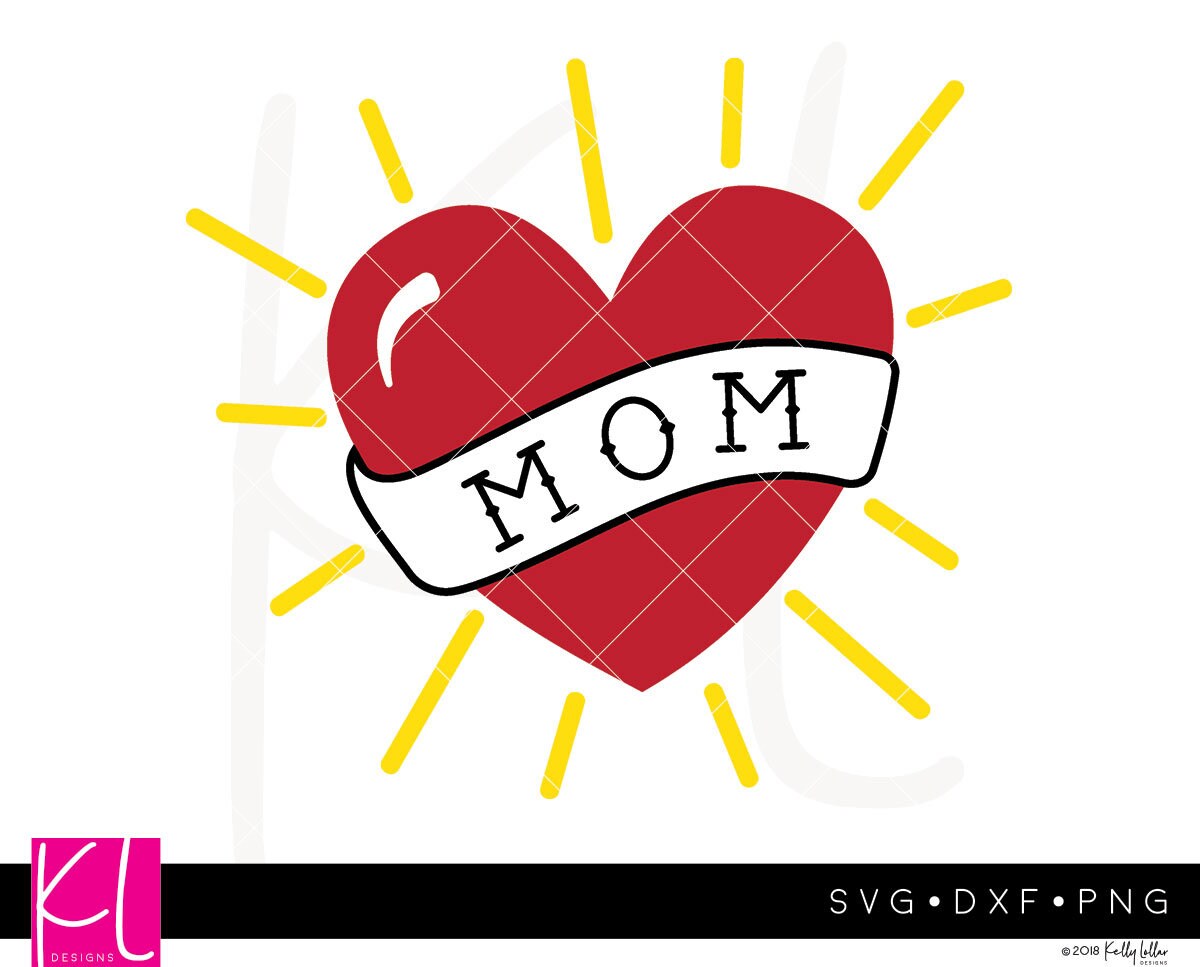 Download Mom Heart Tattoo Svg Cut File For Mother S Day Shirts And Etsy