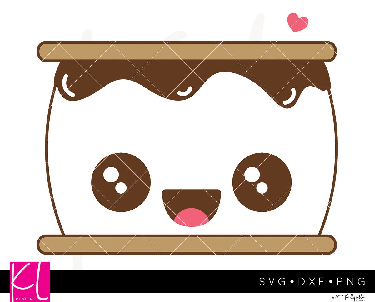 Download Cute Kawaii S'more svg cut file for Summer Camp Shirts and ...