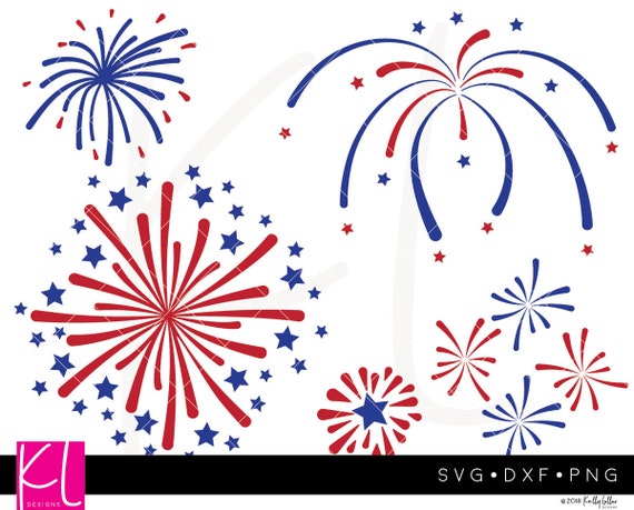 Download Set Of 5 4th Of July Fireworks Svg Cut File Pack Etsy