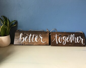 Customized Wood Wedding Signs