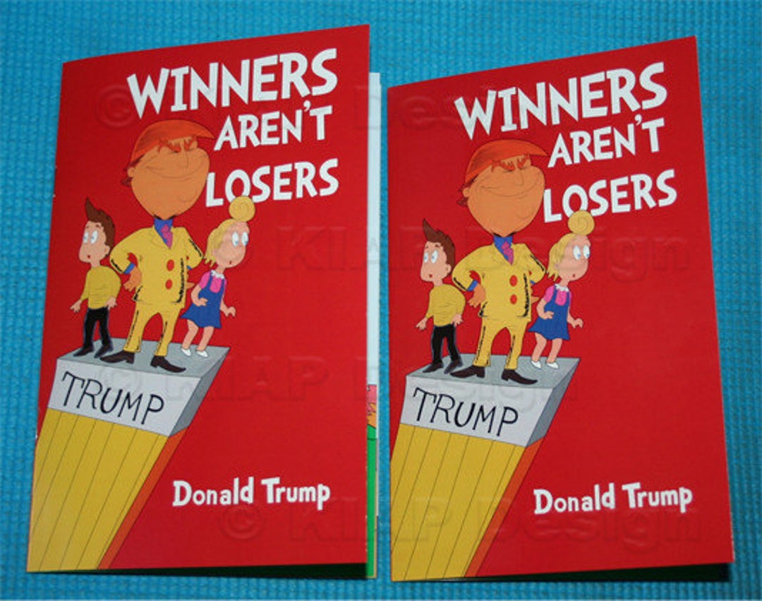 4 PACK Winners Aren't Losers Funny Donald Trump Book as Seen on Jimmy