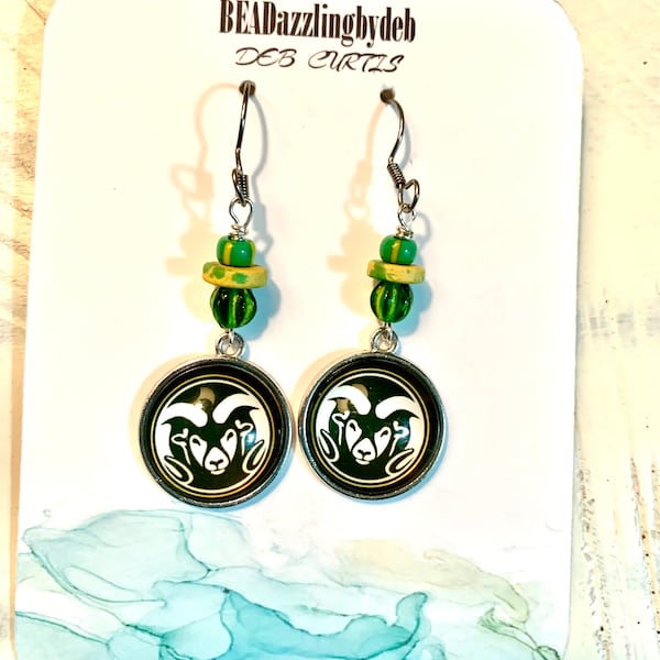 Colorado State University Rams Dangle Earrings