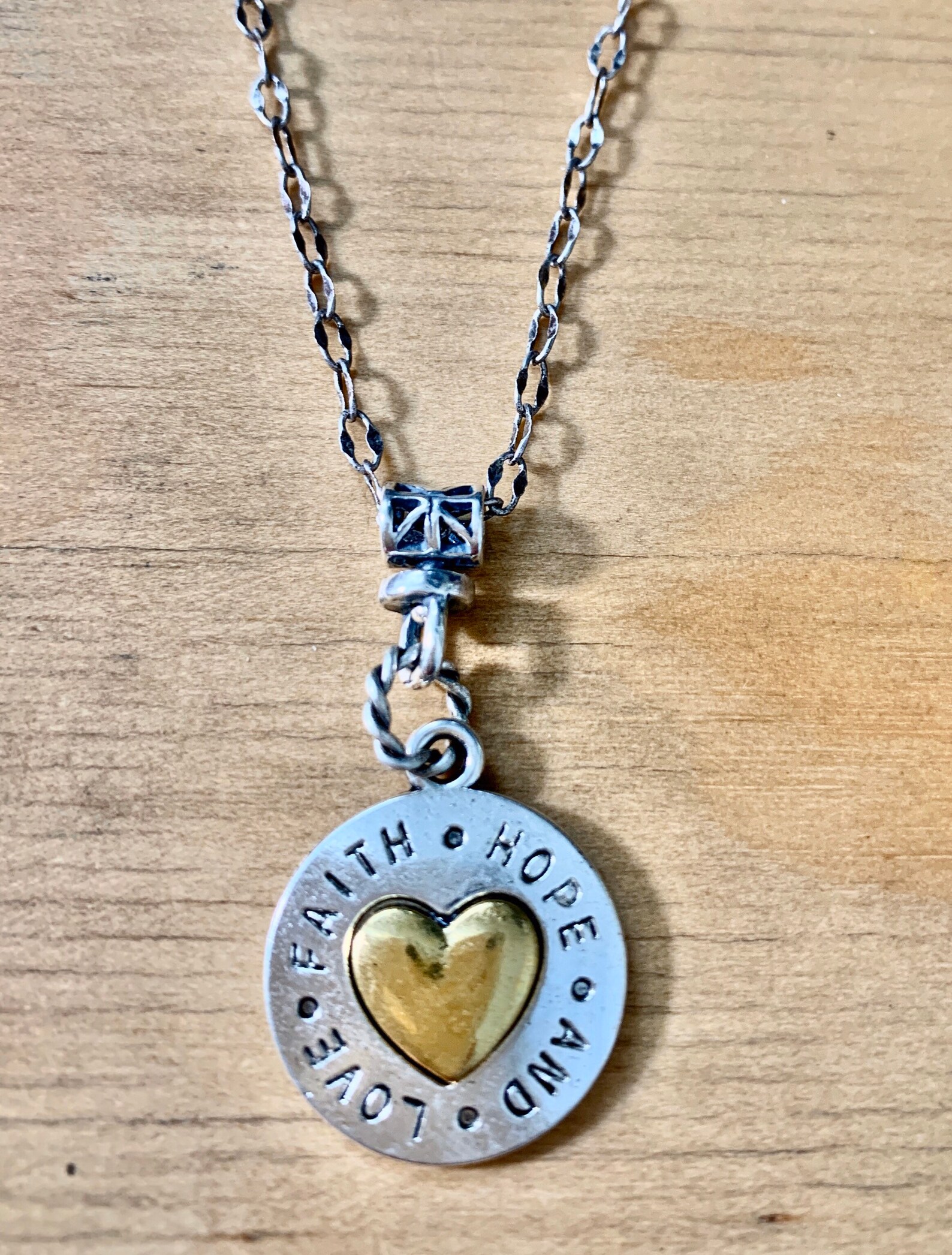 Faith Hope and Love Pendant Necklace Etsy