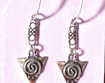 Sterling Silver Filigree Dangle Earrings