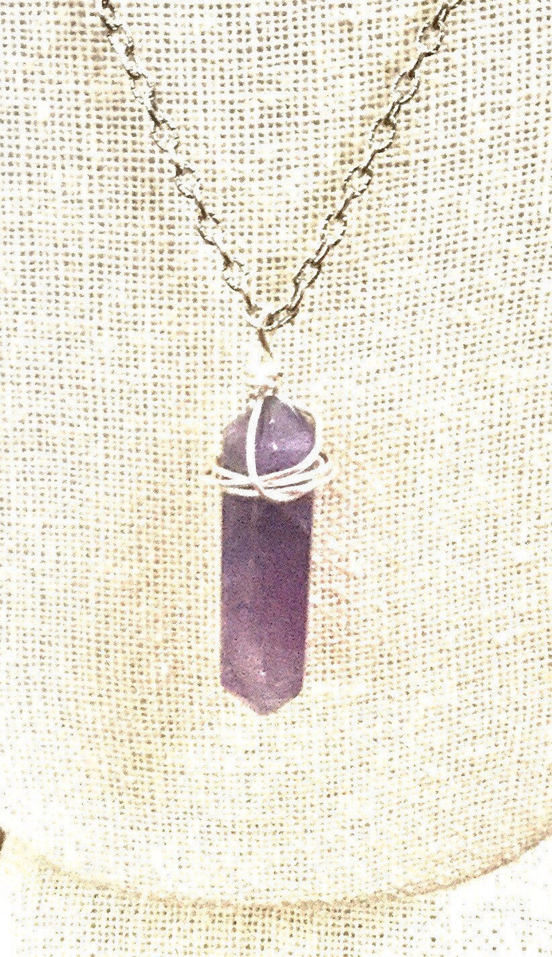 Amethyst Healing Point Pendant Necklace