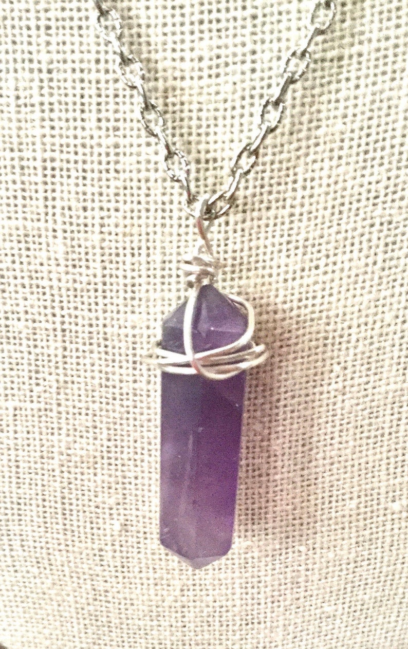 Amethyst Healing Point Pendant Necklace