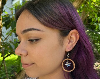 Cedar Earrings, Star Earrings, Nature earrings