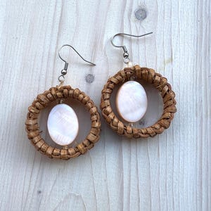Cedar earrings, Turtle earrings, Nature earrings, Shell earrings