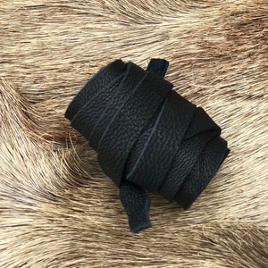 Little Warrior Hairband Ragnar Loðbrók Bande de cheveux en cuir viking noir image 6