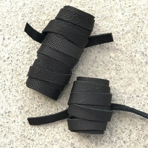 Warrior hair band - Ragnar Loðbrók - Vikings medieval black leather hairband - 2 pieces / set