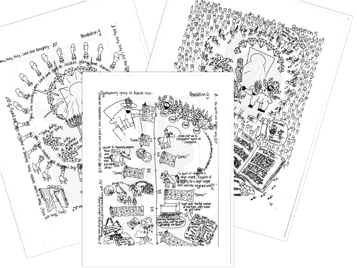 Bible Doodle Study Packet for Revelation 4-18- the Judge and the ...