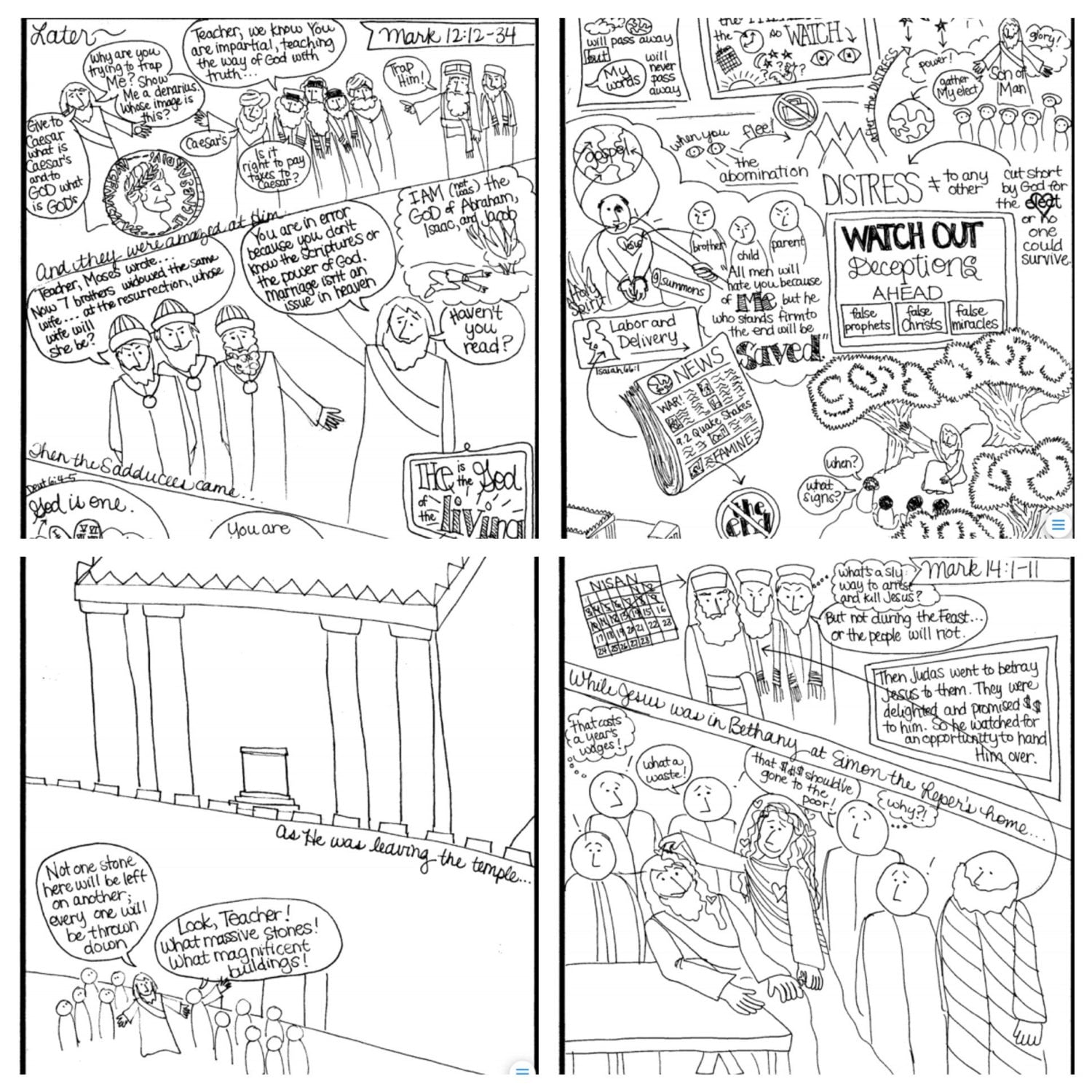 Bible Doodle Study Packet for Mark - Etsy