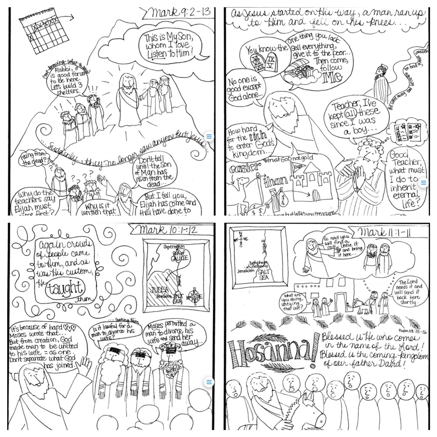 Bible Doodle Study Packet for Mark - Etsy