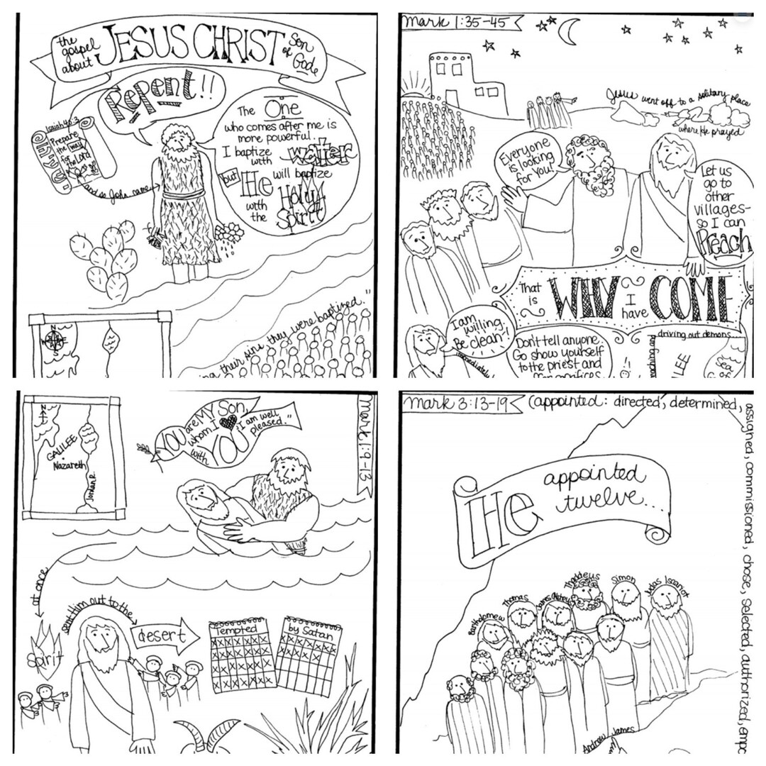 Bible Doodle Study Packet for Mark - Etsy