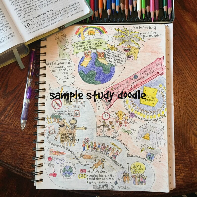 Bible Doodle Study Guide for Revelation 10-11- the Little Scroll, the ...