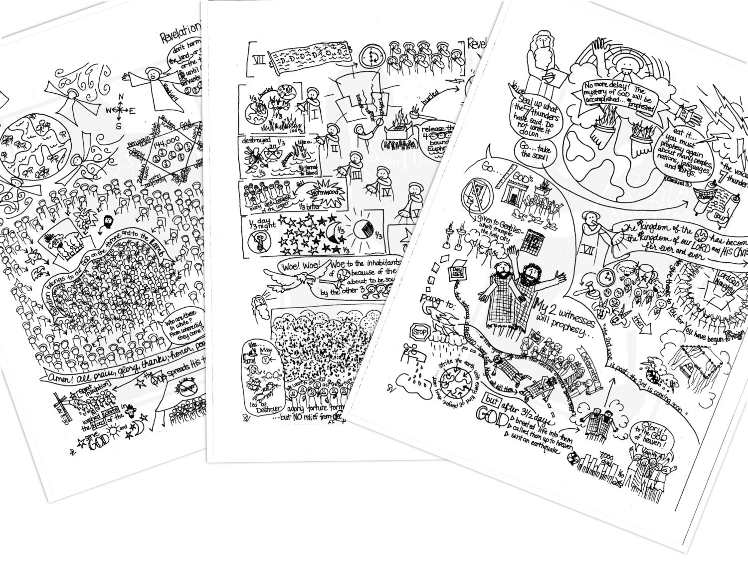 Bible Doodle Study Packet for Revelation 4-18- the Judge and the ...