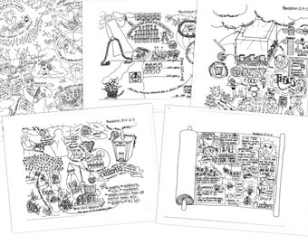 Bible Doodle Study Packet for Revelation 19-22- The Coming King and the Coming Kingdom