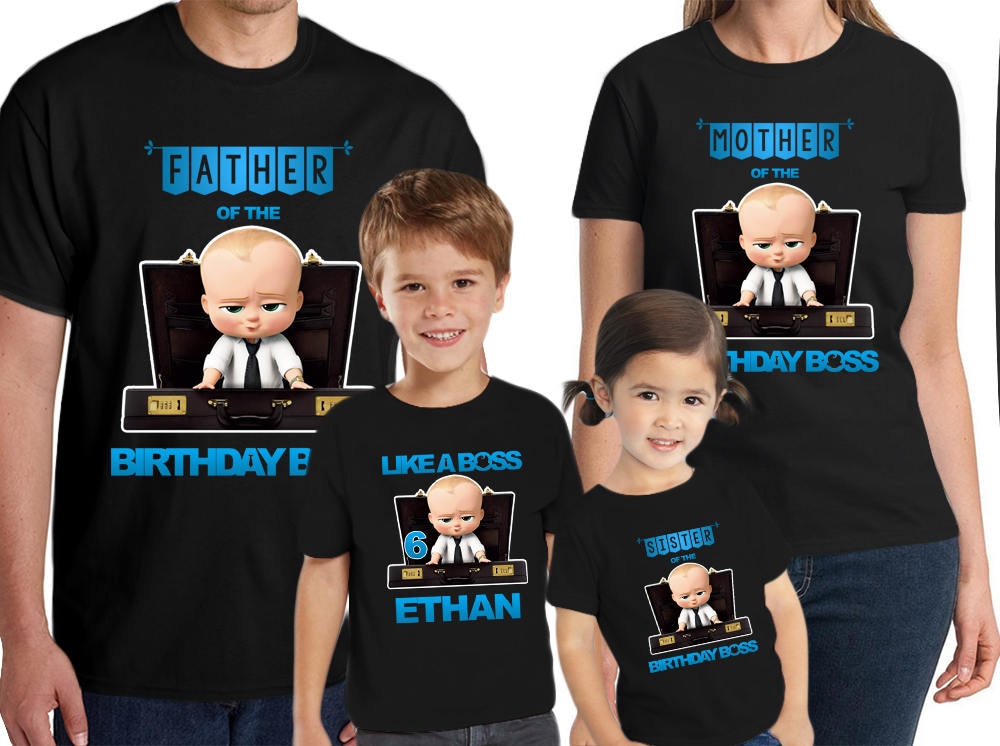 Customized Boss Baby Birthday Shirt Add Name & Age Boss Baby Etsy