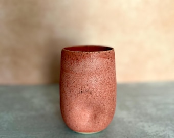 Hot Pink Thumb Tumbler; Gift for her; Mother’s Day; Secret Santa gift; Christmas gift; unique ceramics
