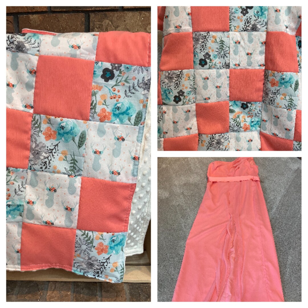 Baby Blanket Made From a Bridesmaid Dress/ Bridesmaids Dress