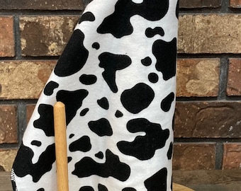 Cow Print Reusable Paper Towels: 100% Flannel Cotton Cloth Napkins