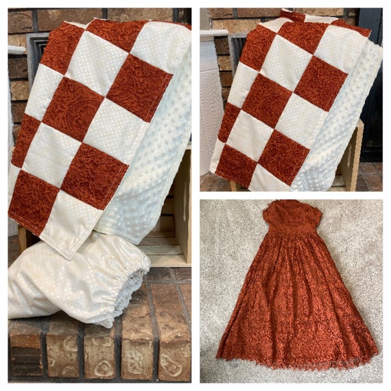 Bridesmaid Dress Keepsake Blanket: Custom Patchwork Baby Blanket