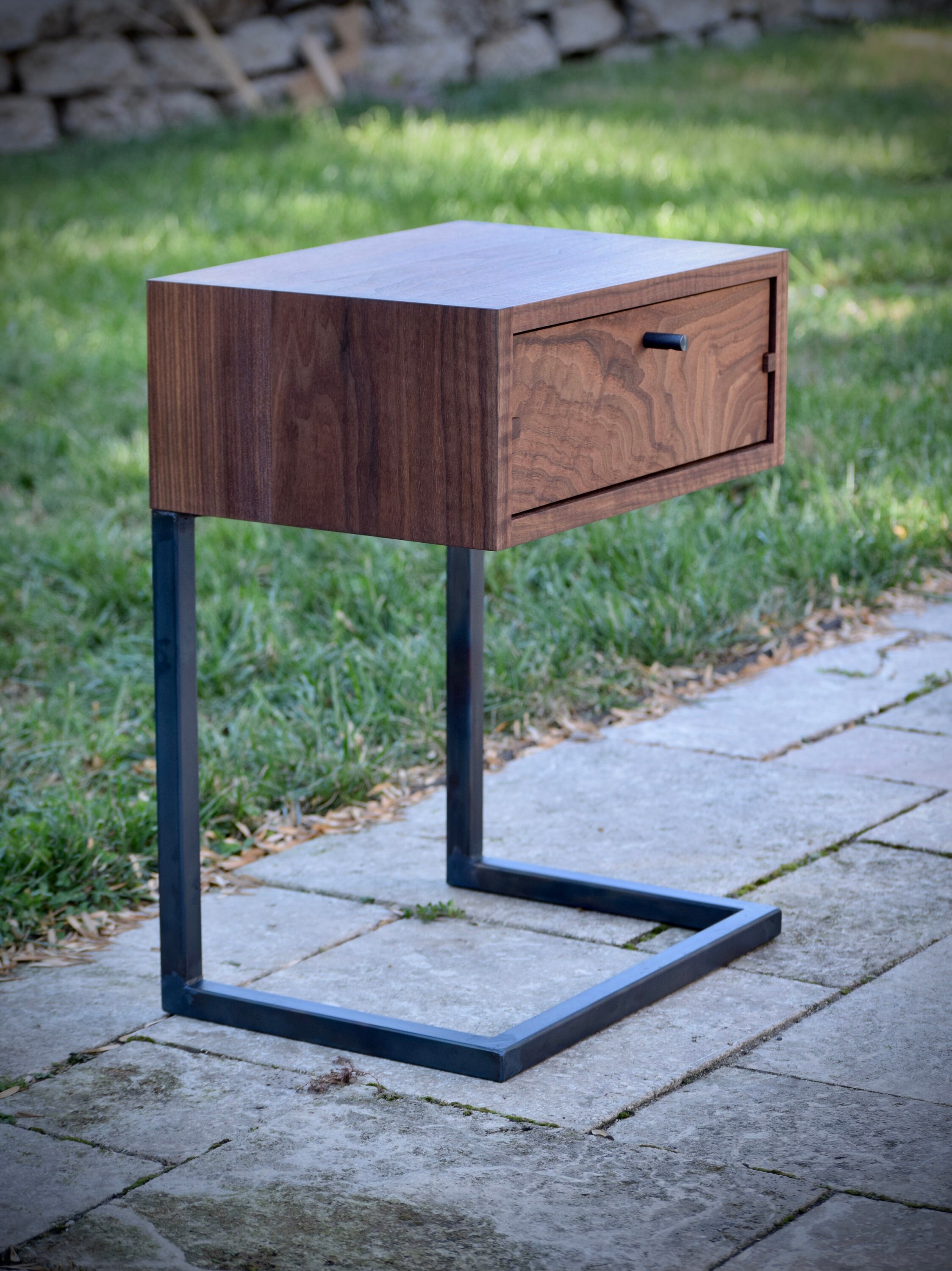 Minimalist Nightstand Minimalist End Table Pictured in Etsy