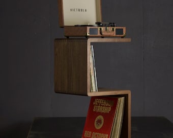 Custom Record Player Stand-Walnut 20"wx15"dx29"h