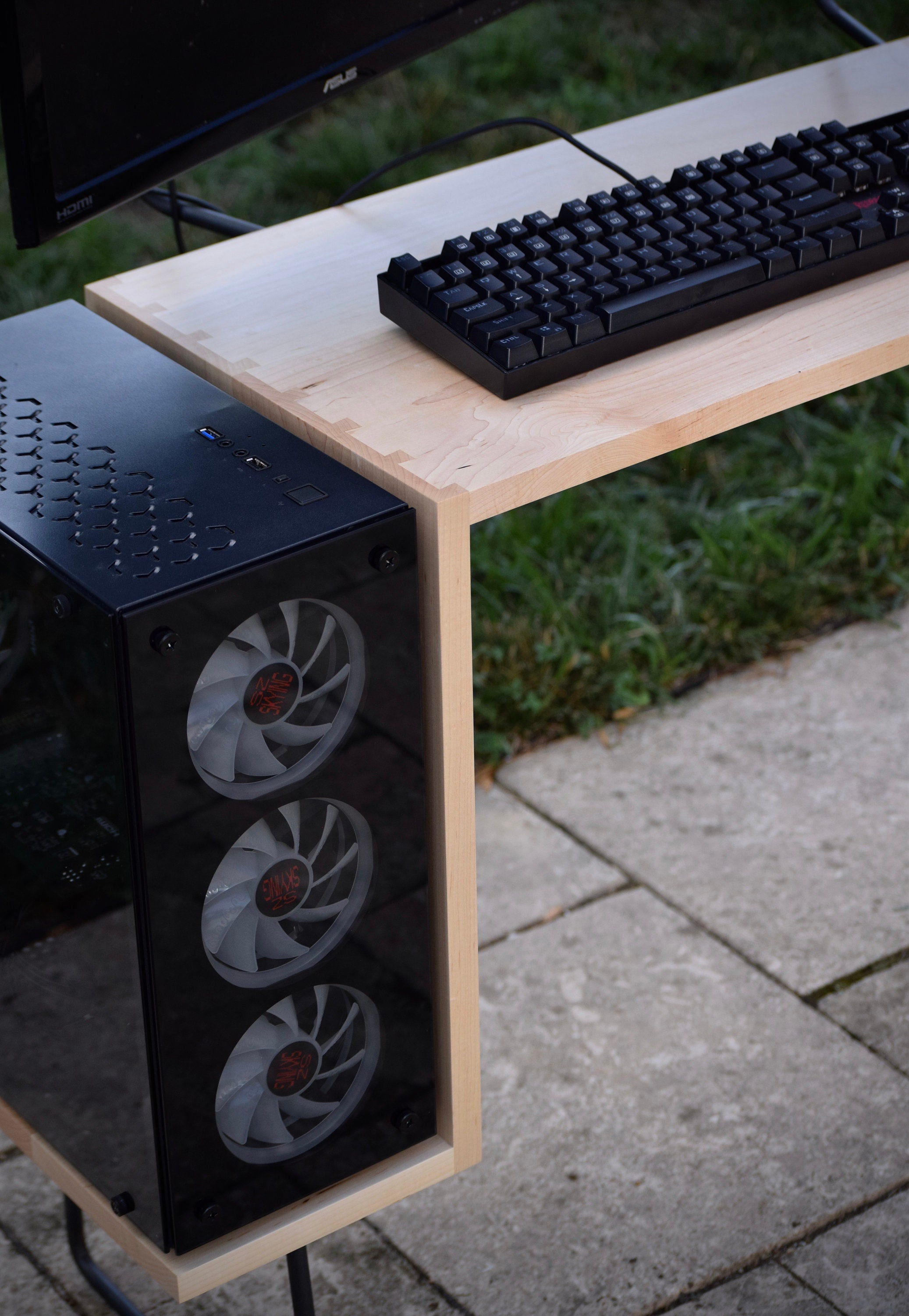 Pc Tower Desk Etsy