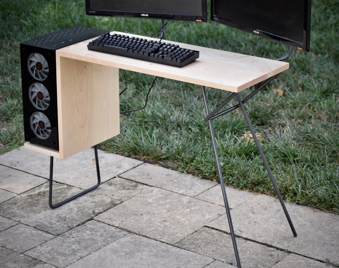 Minimalist Computer Desk PC Computer Desk Gaming PC Desk - Etsy