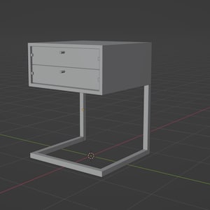 Cherry Nightstand with Two drawers   22W x 21D x 28.5H - minimalist base