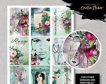 Unforgettable - Scrapbooking | Card Making | Junk Journaling | Fussy Cutting Sheet **DIGITAL DOWNLOAD**